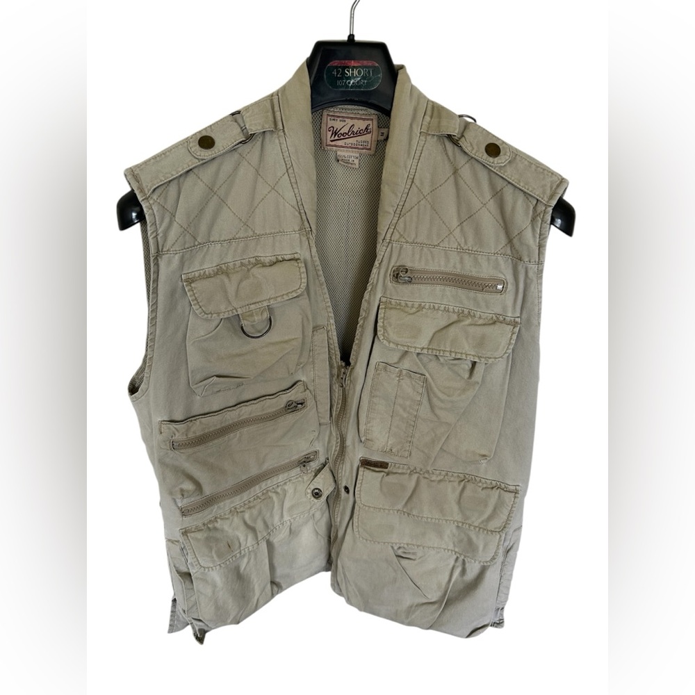 Vintage Woolrich Fishing Travel Vest Size M